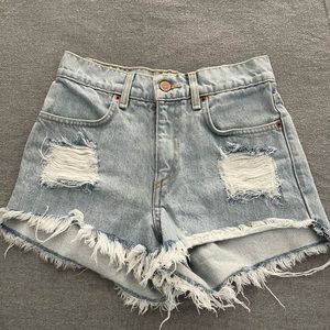Brandy Melville high-waist denim shorts